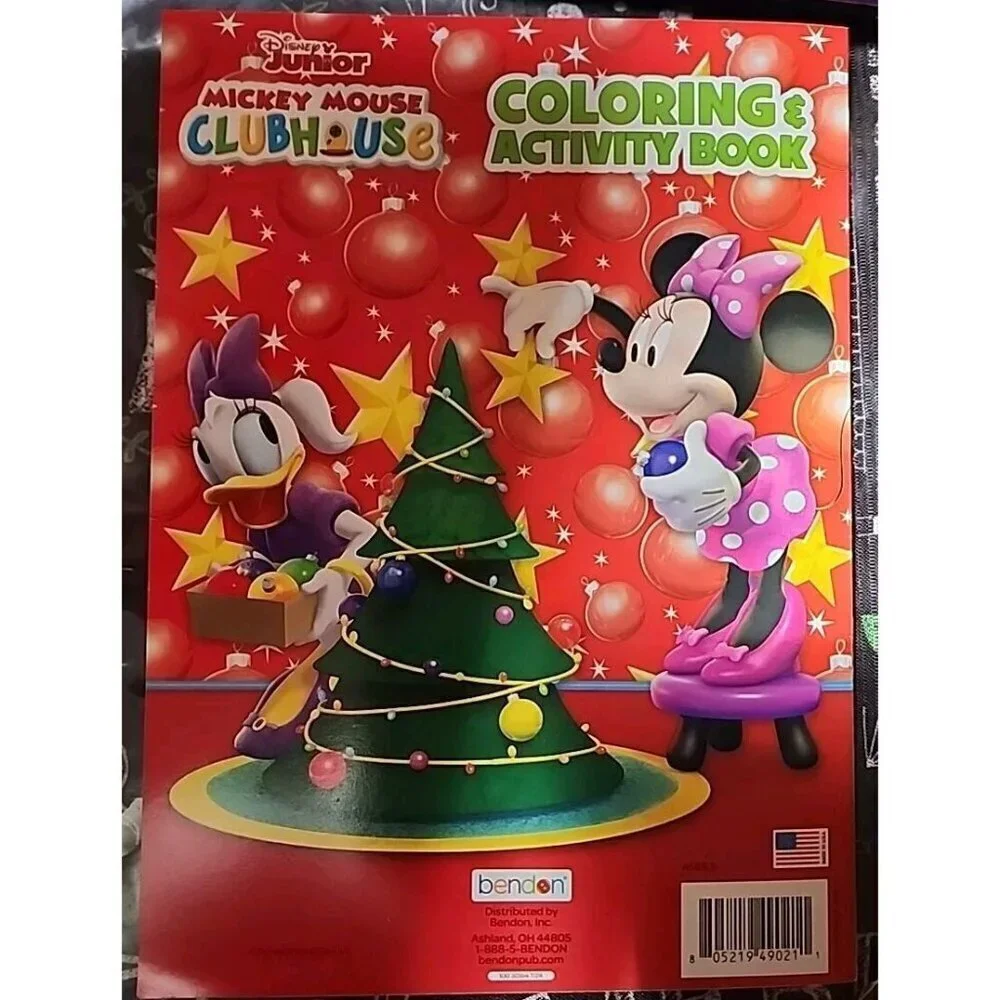 New Disney Junior Mickey Coloring & Activity Book Holiday Christmas 128 Pages